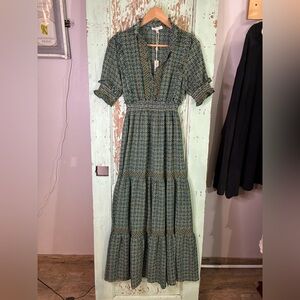 NWT Max Studio green floral Maxi Dress